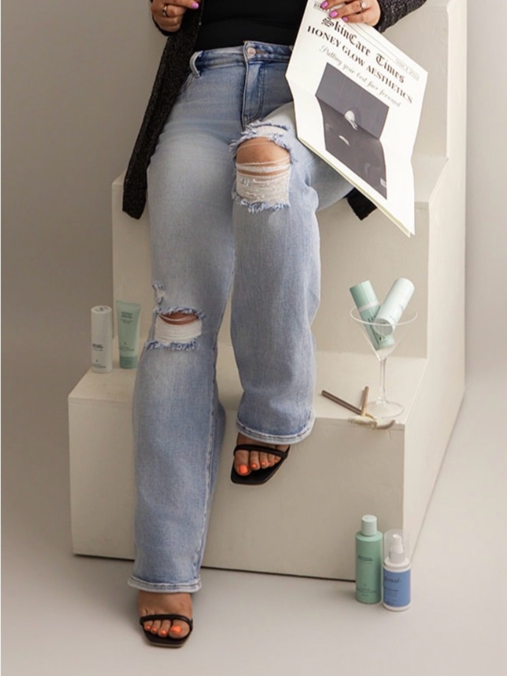 Buckle Boot Cut Jeans